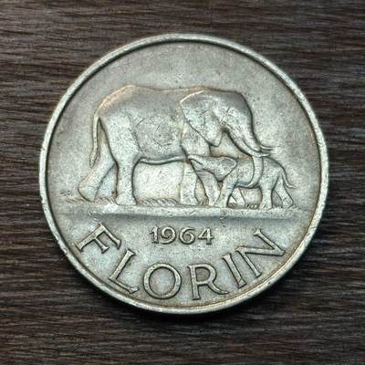 【铜匠收藏】★第134场★散币场，无佣金，30包邮。不满30元，支付5元运费。《接受代拍 代送NGC评级》 - 马拉维 1964年 1弗罗林