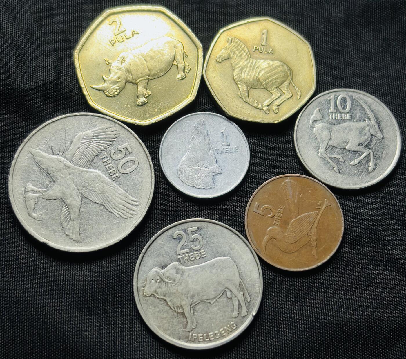 文馨钱币收藏第 284 场，【 长期接收代拍品】老藏家拍品南朝鲜李承晚时期货币，泰国大型纪念币，土耳其各时期及各国套币场 好品博茨瓦纳动物系列 7 枚套