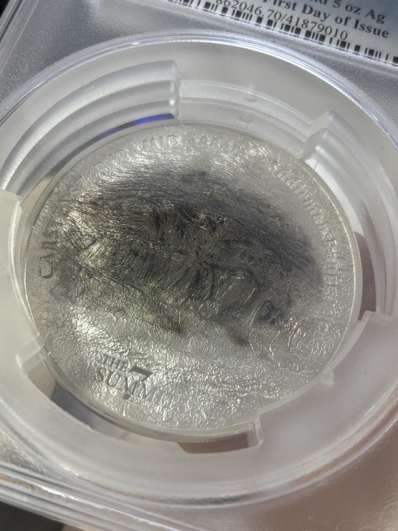 第184期拍卖 库克2020年七大峰系列查亚峰5盎司彩银币PCGS-MS70首无盒无证书，999银，发行777枚