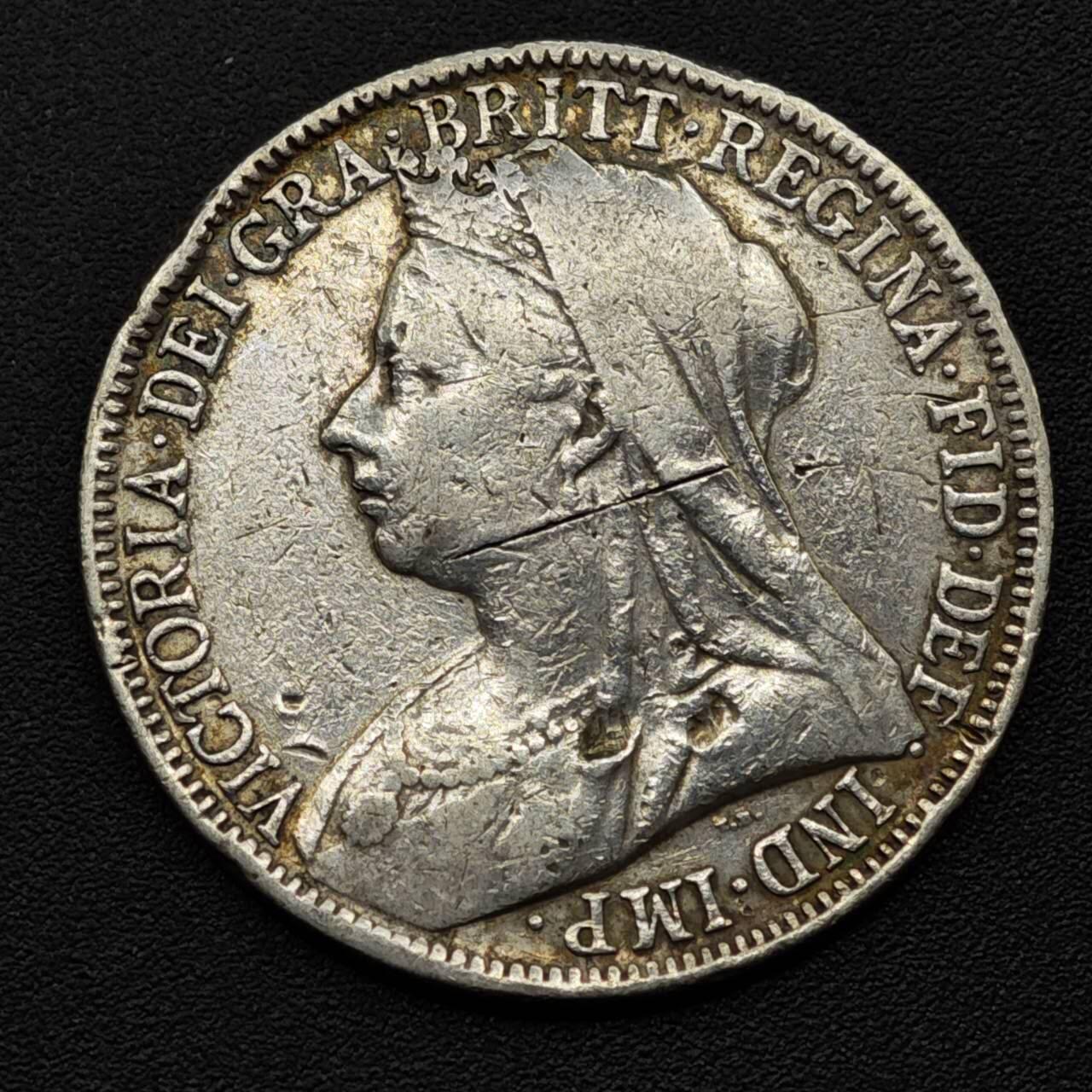 【淘币小摊】实时拍第八百一十五拍   银币套币场   满百包邮可预留二周 每周一统一发货   英国1898年维多利亚2先令银币