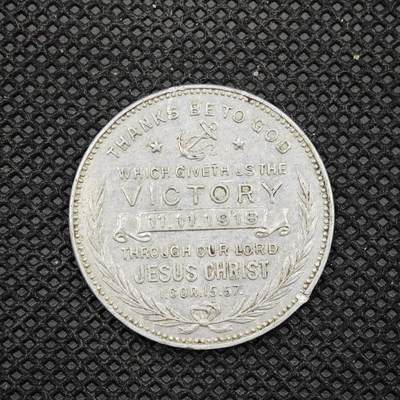 【淘币小摊】限时拍第八百一十六拍  纪念章场  满百包邮可预留两周  周一统一发货  - 英国1918年一战停战日纪念章直径29mm