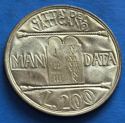 外国优质老铜币银币，周六九点倒数截拍，满百包邮，可寄存半年，喜欢朋友微信扫描二维码可直接参拍 - 梵蒂冈200里拉