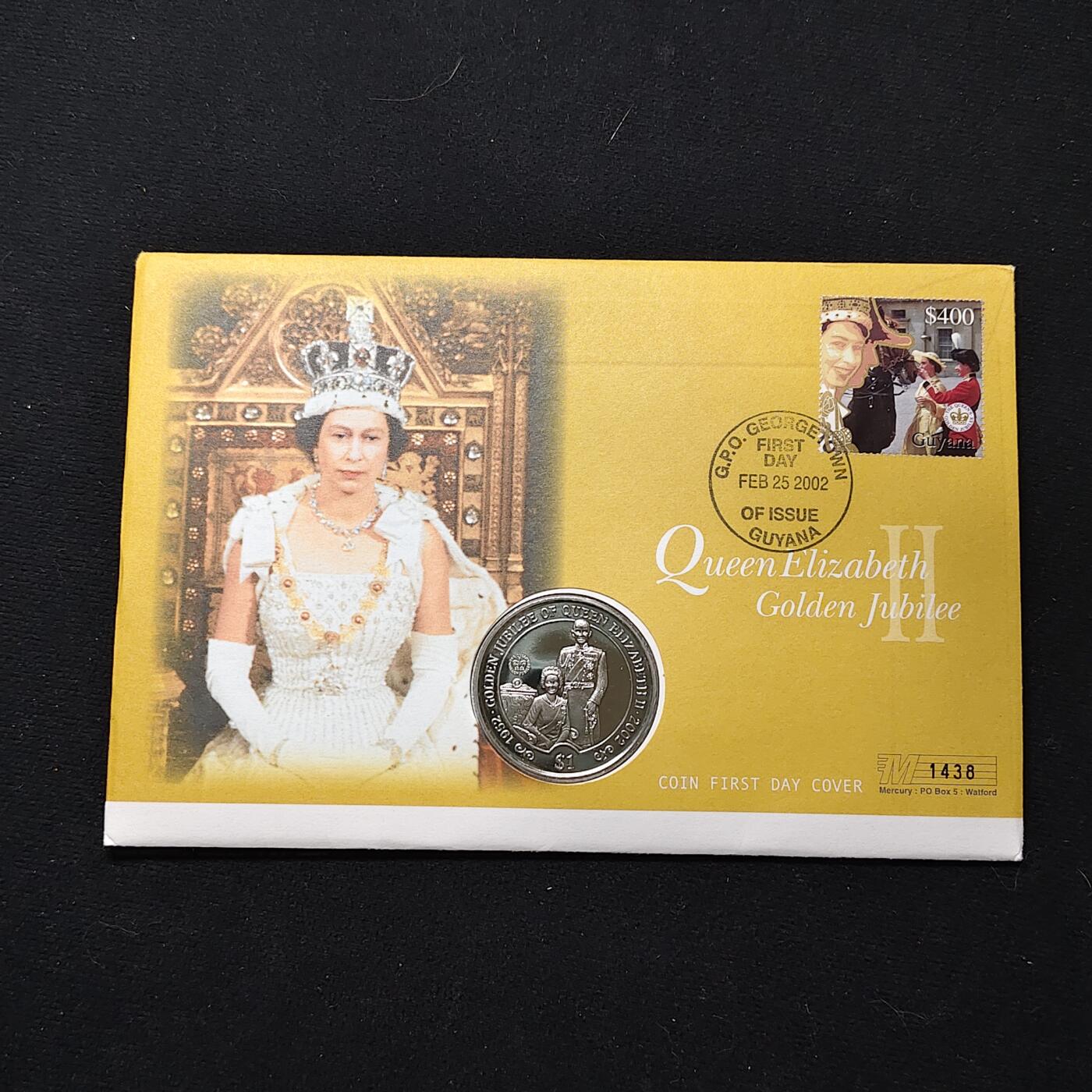 【全场包邮】纯粹捡漏拍482场（免费代拍第19场）-币封+套装+富兰克林（注意佣金） 【邮币封】塞拉利昂2002年1元女王登基50周年克朗型纪念币邮币封
