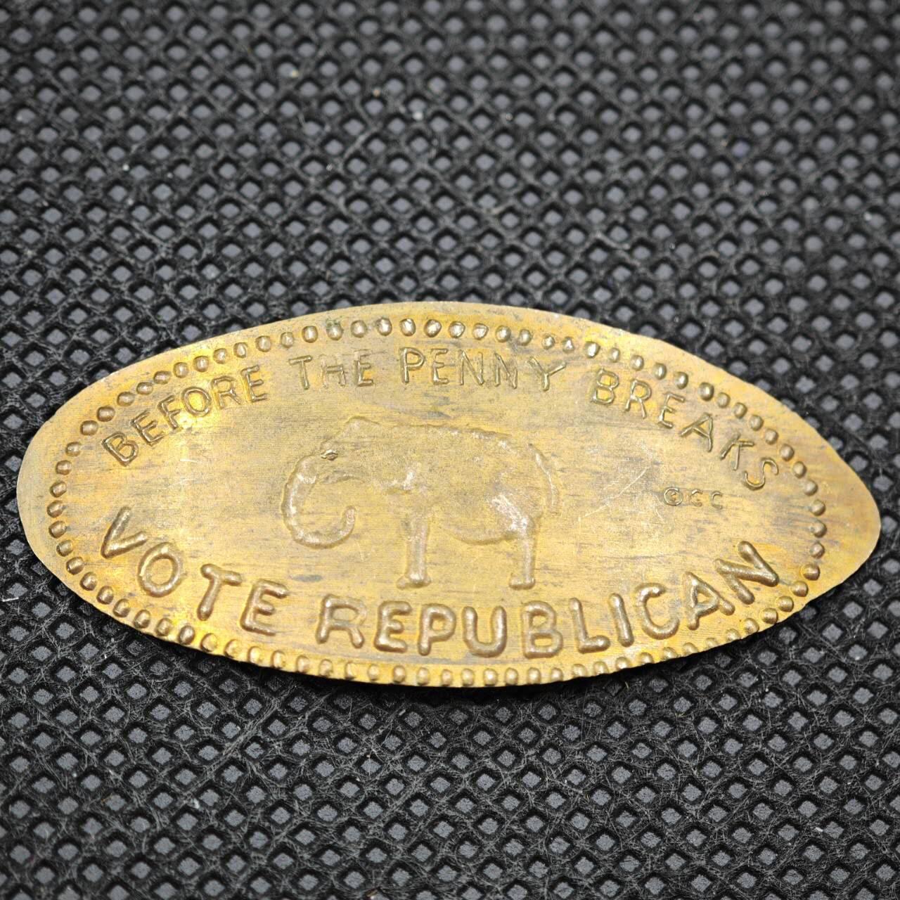 【淘币小摊】限时拍第八百一十六拍  纪念章场  满百包邮可预留两周  周一统一发货   美国共和党竞选宣传纪念章直径45mm