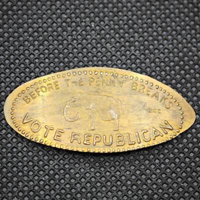 【淘币小摊】限时拍第八百一十六拍  纪念章场  满百包邮可预留两周  周一统一发货  -  美国共和党竞选宣传纪念章直径45mm