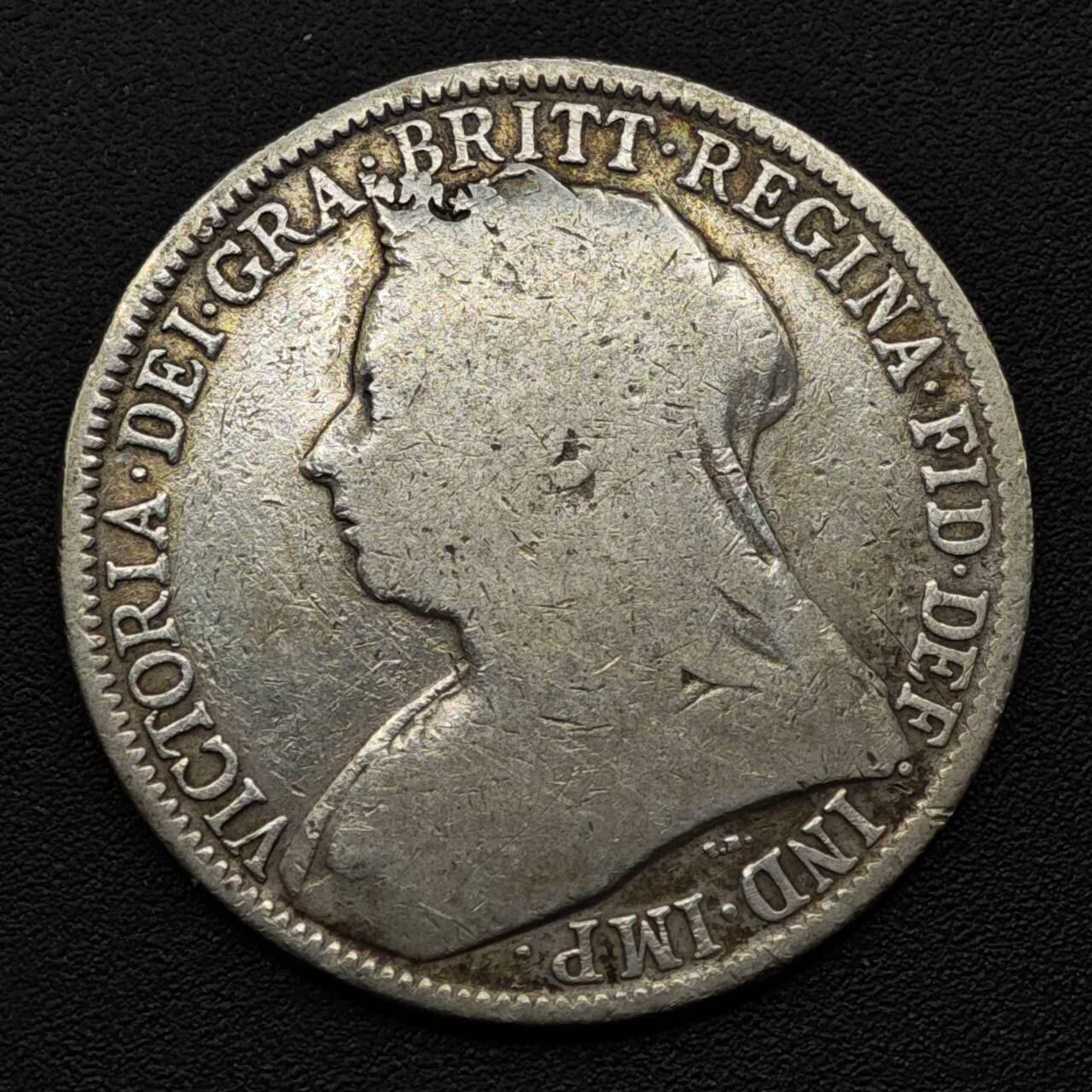 【淘币小摊】实时拍第八百一十五拍   银币套币场   满百包邮可预留二周 每周一统一发货   英国1901年维多利亚2先令银币