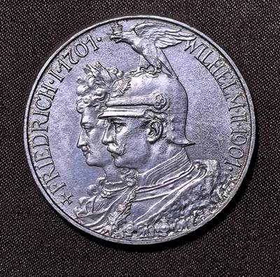 北京马甸外国币专卖第147期，外国币专场，陆续上拍，欢迎关注 - 德国普鲁士1901年5马克纪念银币建国200周年好品相 
