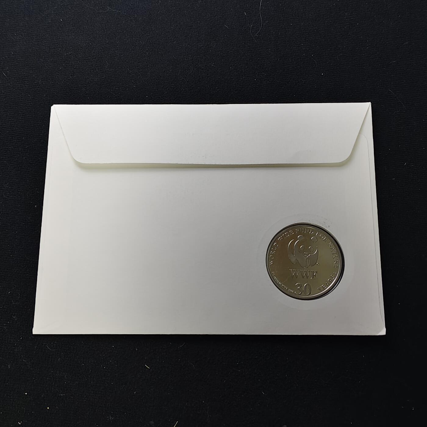 【全场包邮】纯粹捡漏拍482场（免费代拍第19场）-币封+套装+富兰克林（注意佣金） 【邮章封】WWF世界自然基金会1986年30周年‌阿拉伯豹纪念邮章封