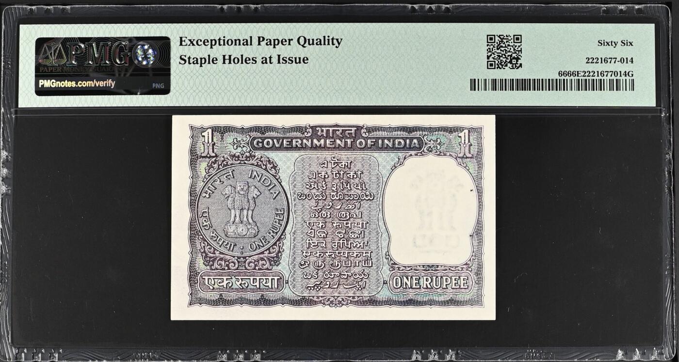 67 EPQ 1979年 新加坡鸟版20元，各版本稀有瑞典1000克朗，持续更新ing PMG 66 EPQ 印度 1969-1970年 甘地诞辰1印度卢比纪念钞 高分难得 原厂针孔 难出高分品种！亚军分数！号码无7