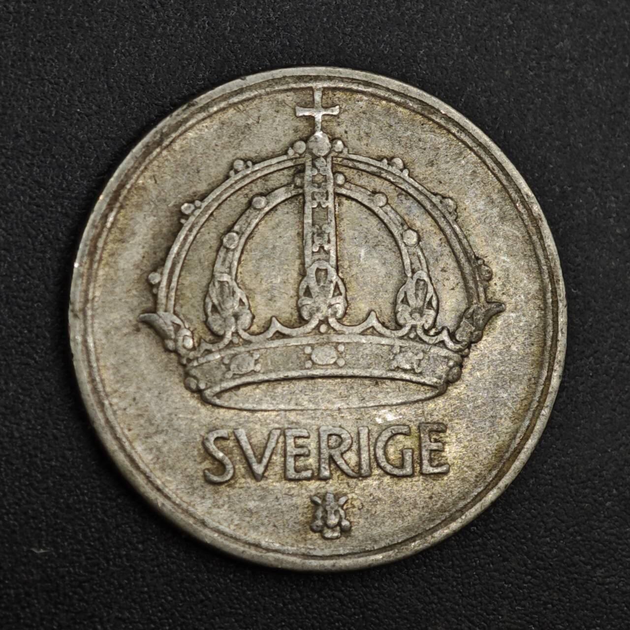 【淘币小摊】实时拍第八百一十四拍   散币场   满百包邮可预留二周 每周一统一发货   瑞典1945年50欧尔银币