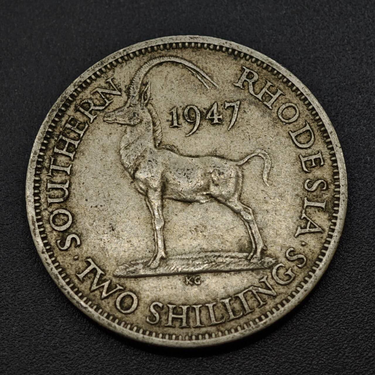 【淘币小摊】实时拍第八百一十四拍   散币场   满百包邮可预留二周 每周一统一发货   南罗德西亚1947年2先令镍币