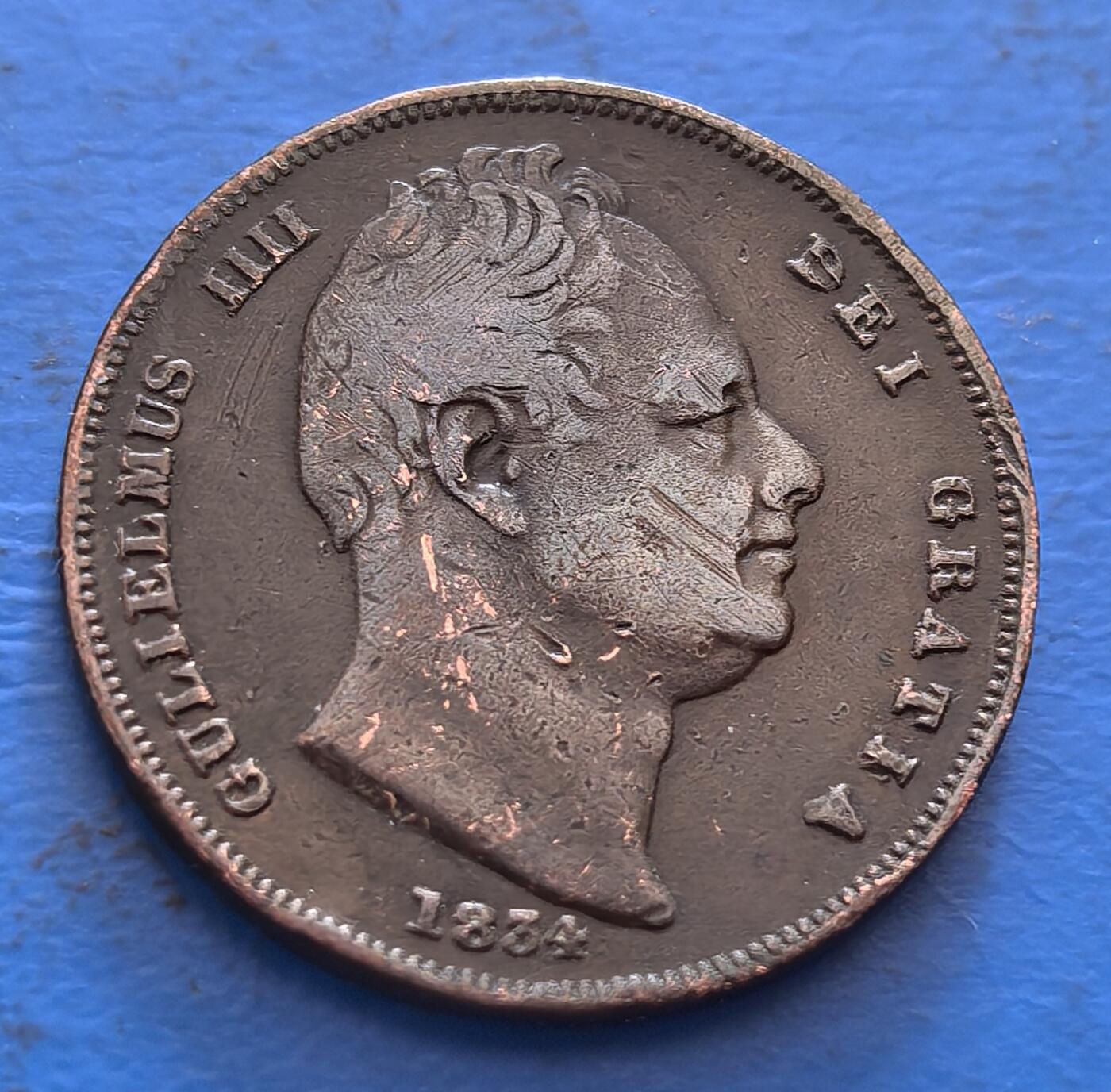 外国优质老铜币银币，周六九点倒数截拍，满百包邮，可寄存半年，喜欢朋友微信扫描二维码可直接参拍 英国1834年法新