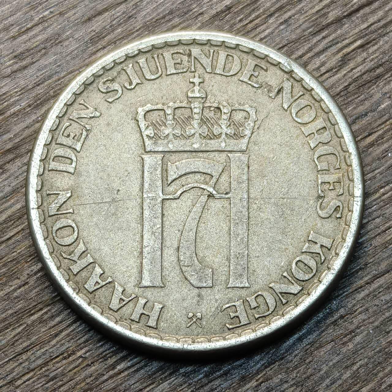 【铜匠收藏】★第134场★散币场，无佣金，30包邮。不满30元，支付5元运费。《接受代拍 代送NGC评级》 挪威 1957年 1克朗