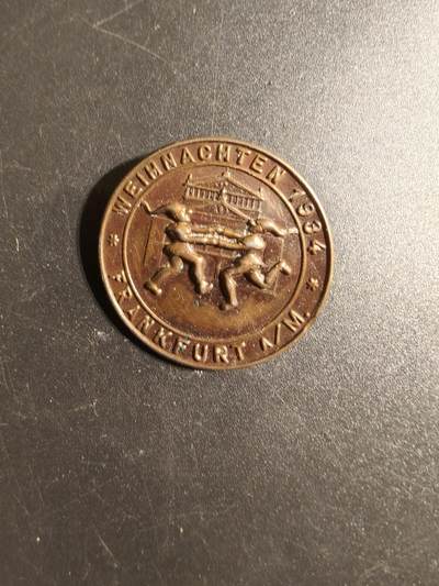 老王徽章第167期 - 德三1934 年法兰克福/美因河畔圣诞节证章