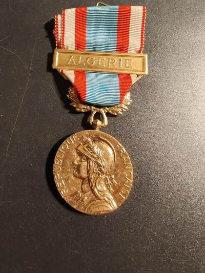 老王徽章第167期 - 法国北非安全行动奖章    阿尔及利亚勋条