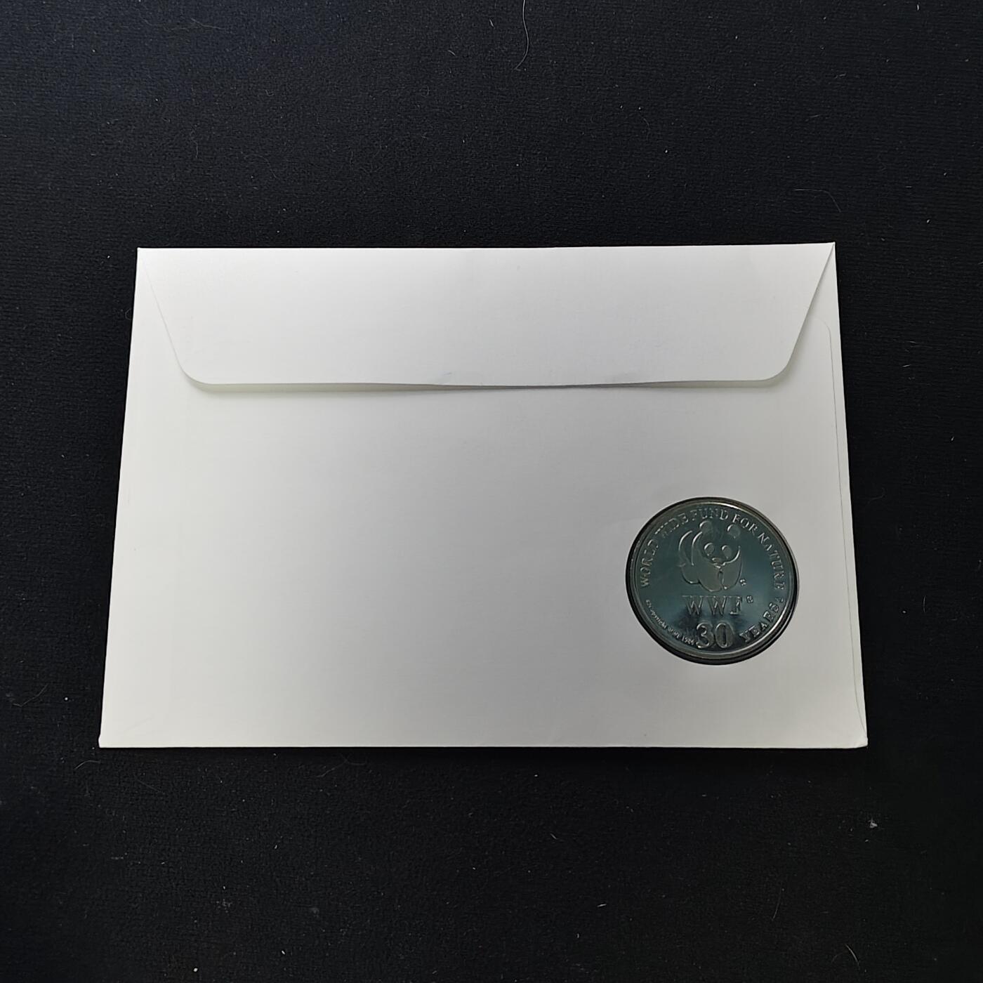 【全场包邮】纯粹捡漏拍482场（免费代拍第19场）-币封+套装+富兰克林（注意佣金） 【邮章封】WWF世界自然基金会1986年30周年‌布哈拉鹿纪念邮章封