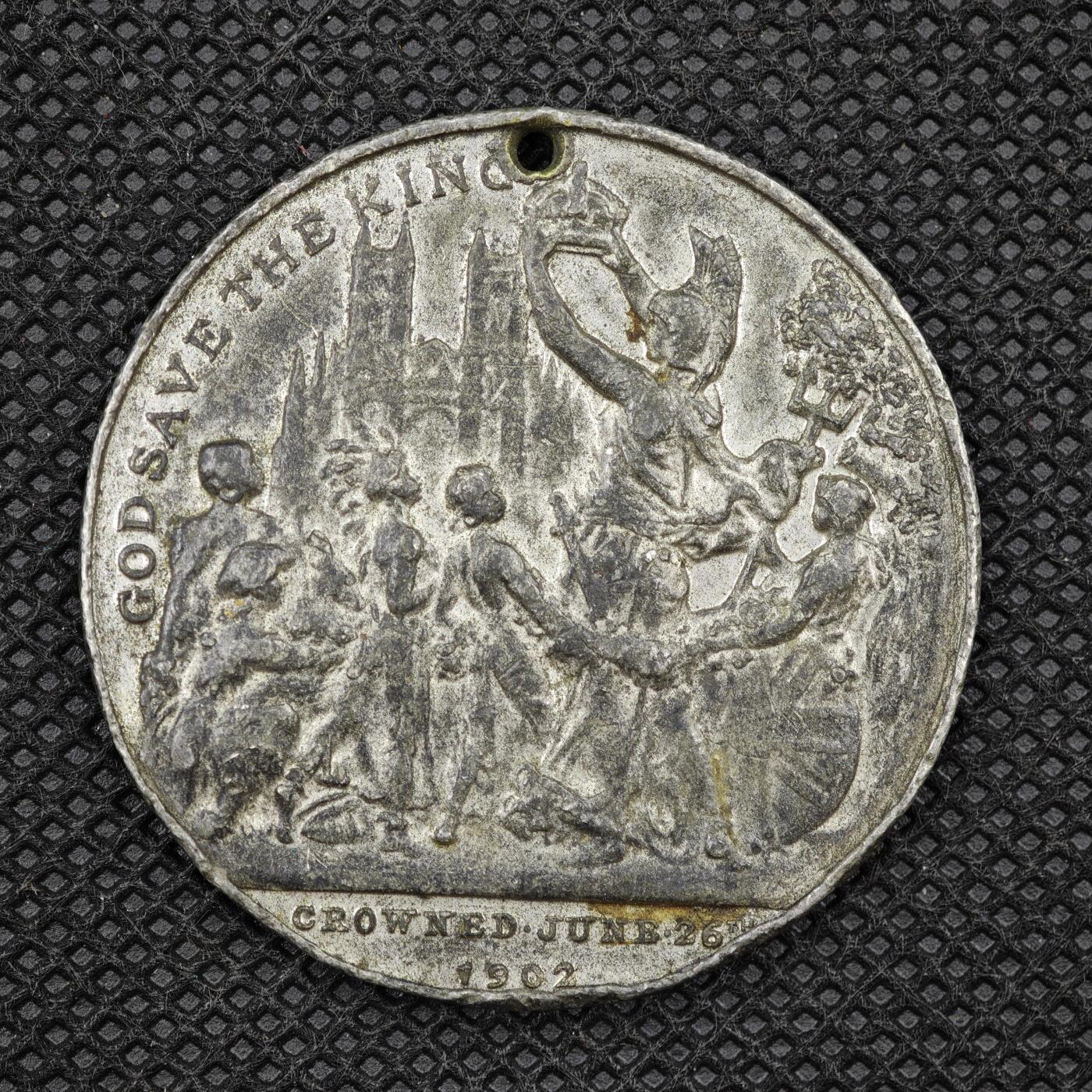 【淘币小摊】限时拍第八百一十六拍  纪念章场  满百包邮可预留两周  周一统一发货   英国1902年爱德华七世加冕纪念章直径40mm