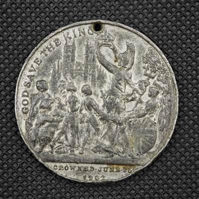 【淘币小摊】限时拍第八百一十六拍  纪念章场  满百包邮可预留两周  周一统一发货  -  英国1902年爱德华七世加冕纪念章直径40mm