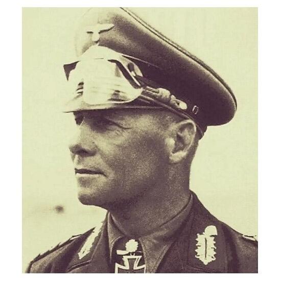 德国沙漠之狐隆美尔+铁十字 高浮雕精制镀金章 30MM