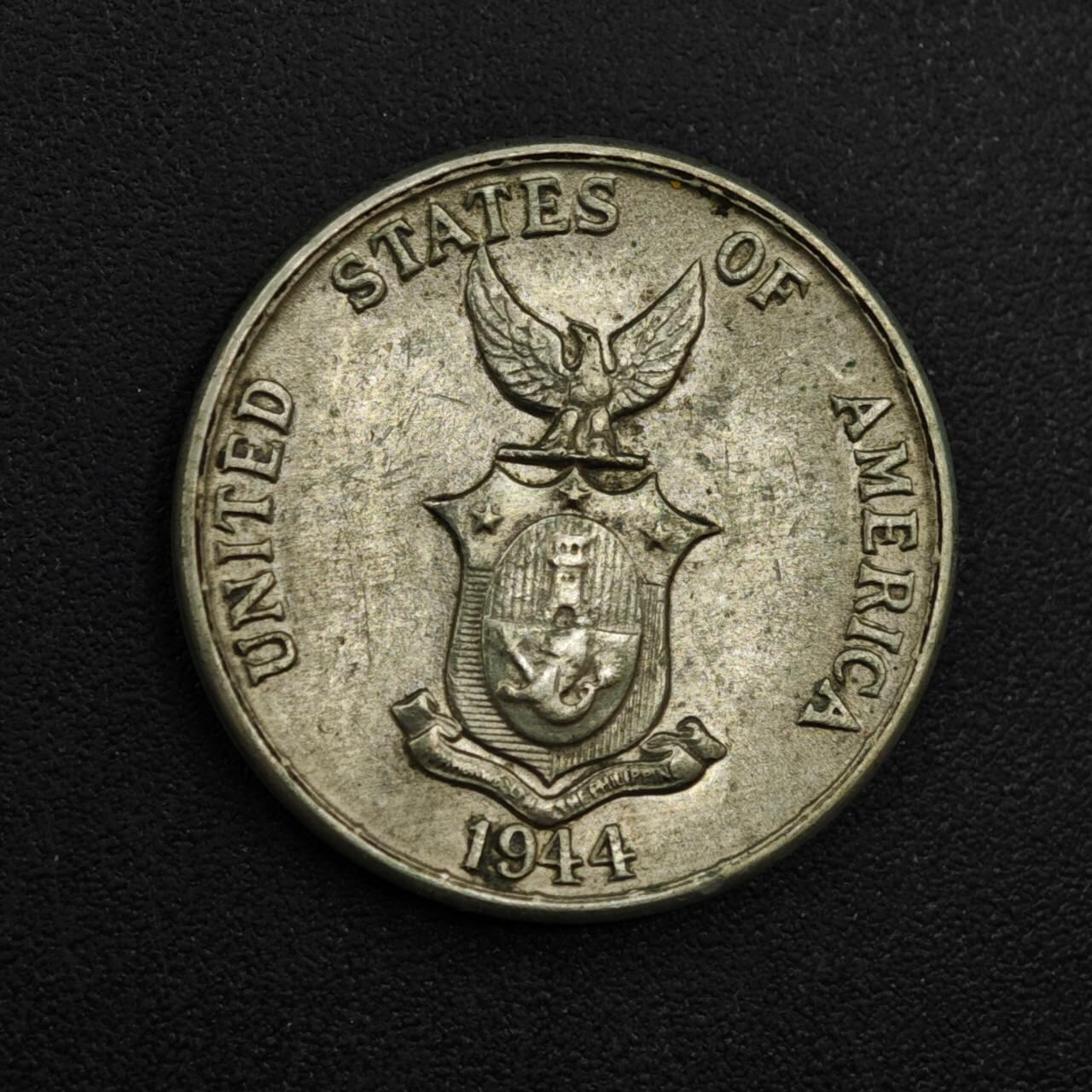 【淘币小摊】实时拍第八百一十四拍   散币场   满百包邮可预留二周 每周一统一发货   菲律宾1944年5分镍币