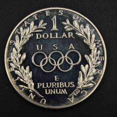 【淘币小摊】实时拍第八百一十五拍   银币套币场   满百包邮可预留二周 每周一统一发货   - 美国1988年汉城奥运会1美元精制银币重26.7克银价310