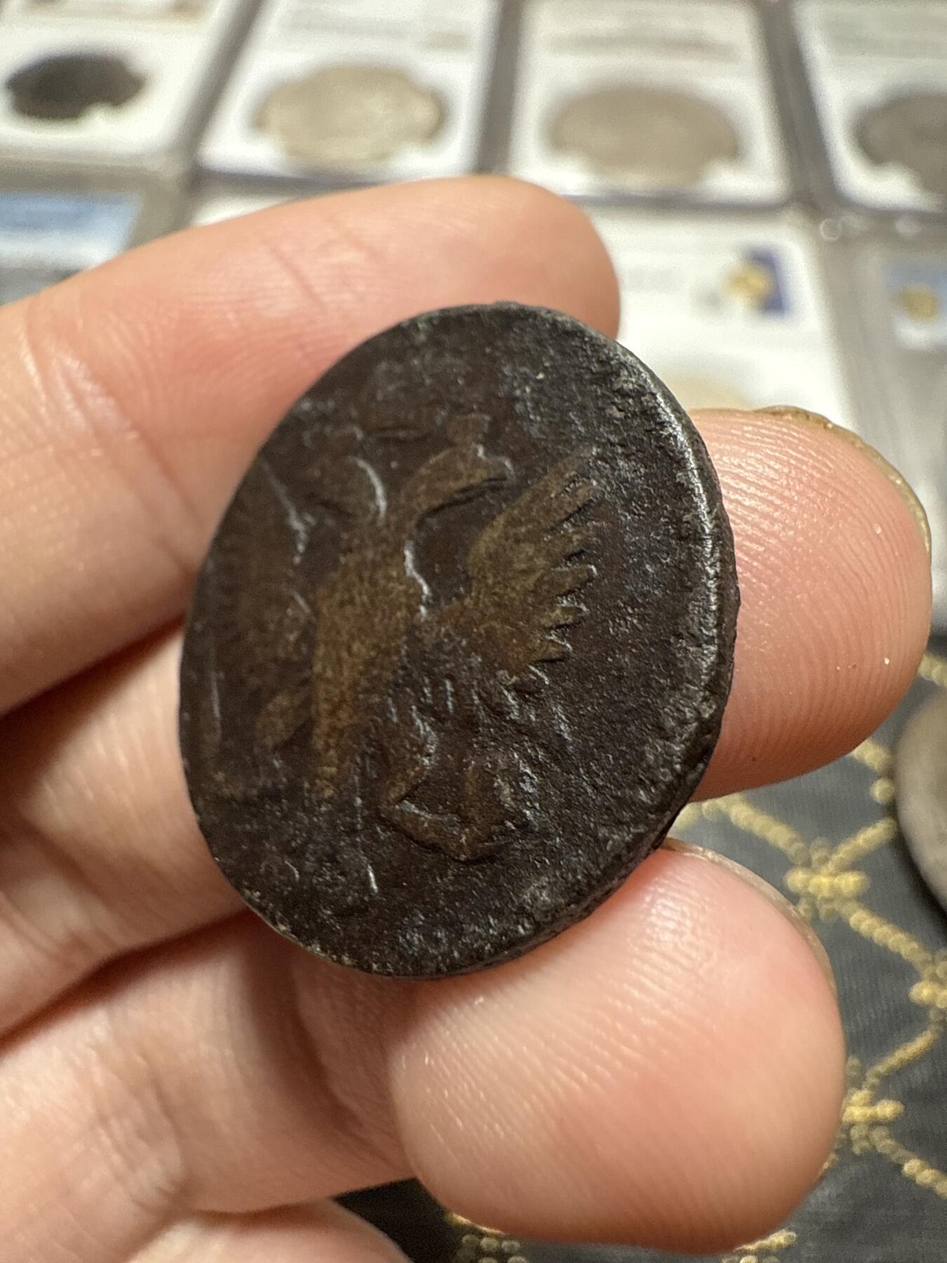 南宋泉阁俄币 外币 国币 专场第二十期 【送拍无额外佣金】 沙俄 伊丽莎白一世 1744年 1/2戈比铜币 品相还行 通货好品