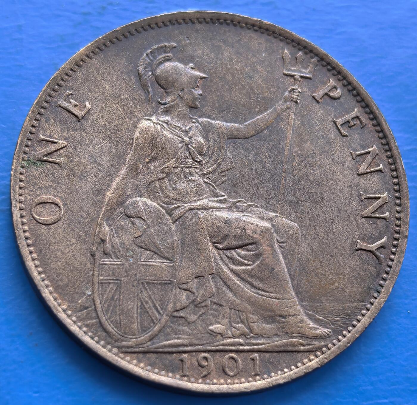 外国优质老铜币银币，周六九点倒数截拍，满百包邮，可寄存半年，喜欢朋友微信扫描二维码可直接参拍 英国1901年大便士