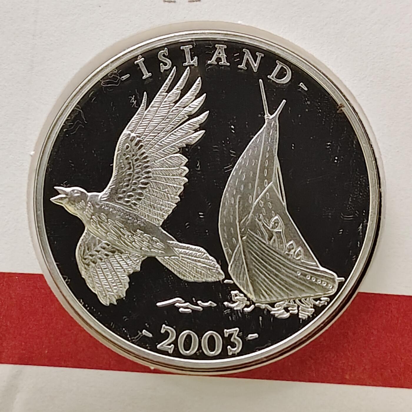 【全场包邮】纯粹捡漏拍482场（免费代拍第19场）-币封+套装+富兰克林（注意佣金） 【邮章封】冰岛2003年渡鸦佛洛基发现冰岛精制纪念章邮章封