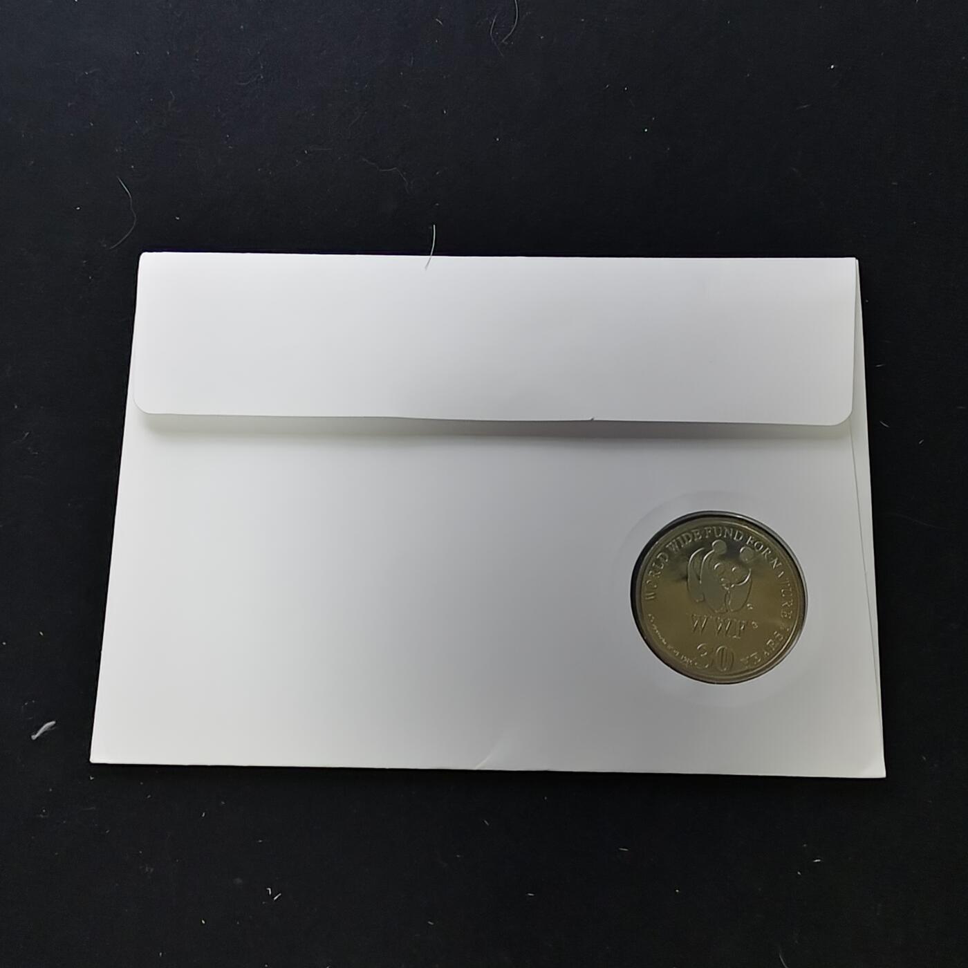 【全场包邮】纯粹捡漏拍482场（免费代拍第19场）-币封+套装+富兰克林（注意佣金） 【邮章封】WWF世界自然基金会1986年30周年‌蛇鹫纪念邮章封