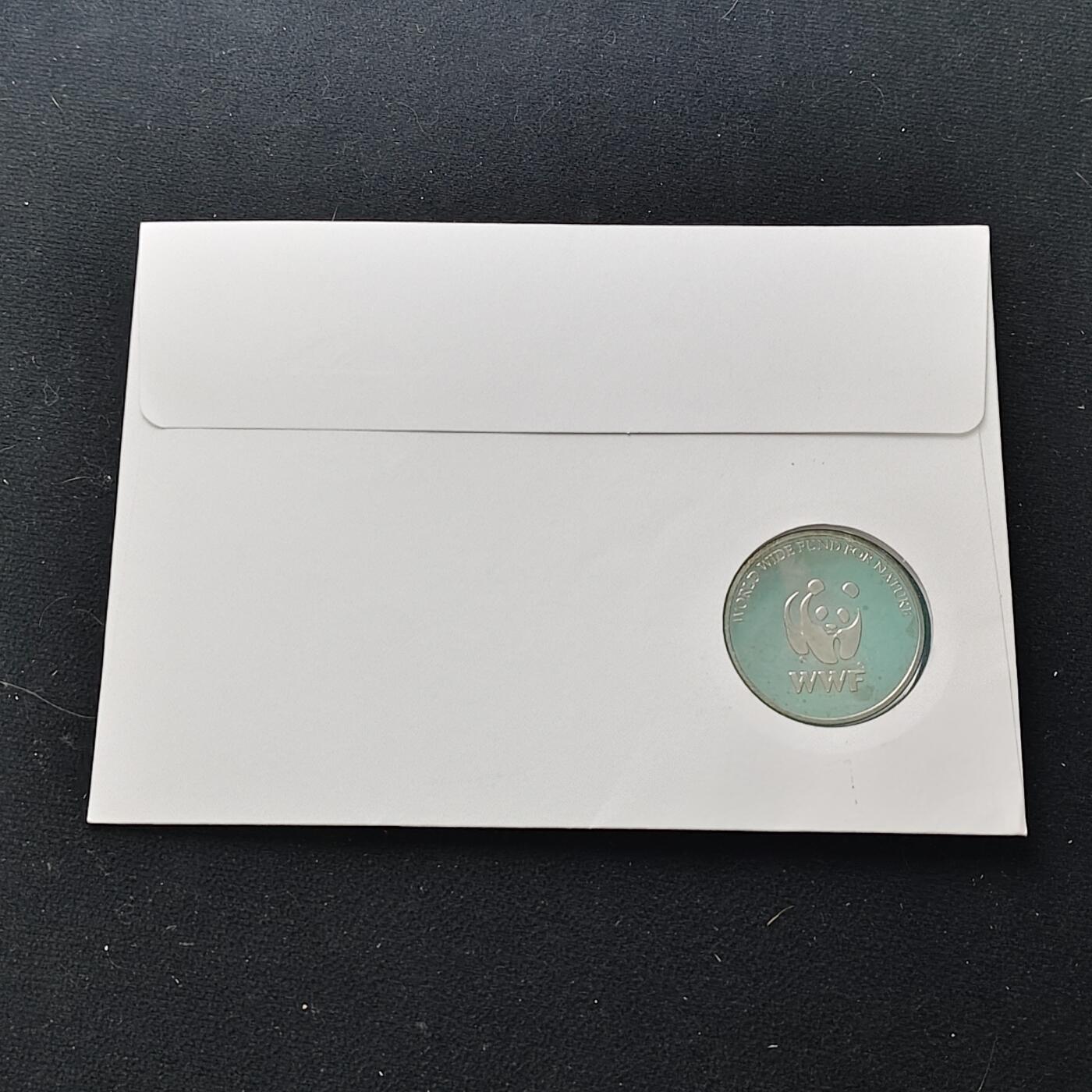 【全场包邮】纯粹捡漏拍482场（免费代拍第19场）-币封+套装+富兰克林（注意佣金） 【邮章封】WWF世界自然基金会条纹鬣狗纪念邮章封