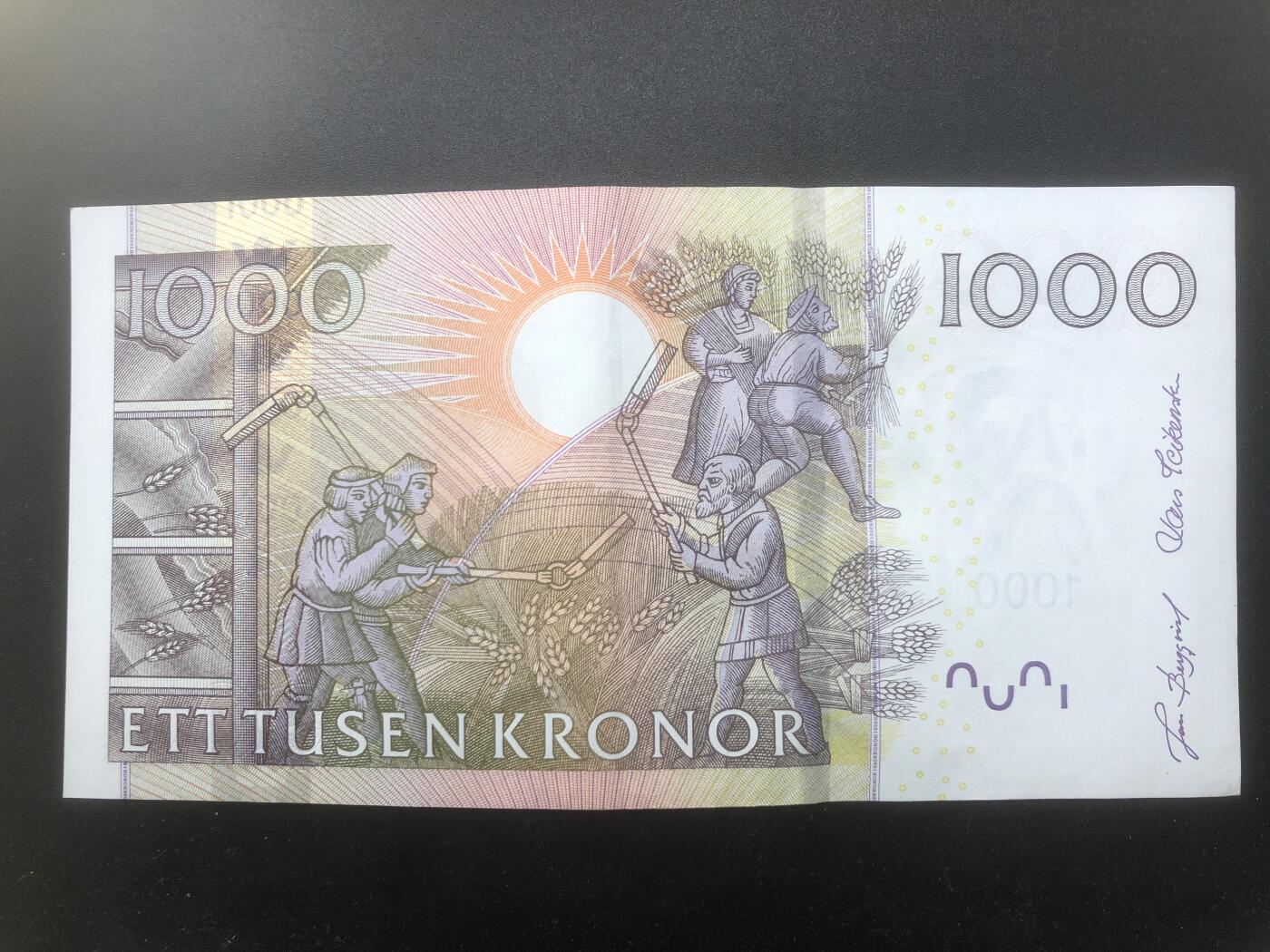 67 EPQ 1979年 新加坡鸟版20元，各版本稀有瑞典1000克朗，持续更新ing 瑞典 2005年版本 1000瑞典克朗 XF品相