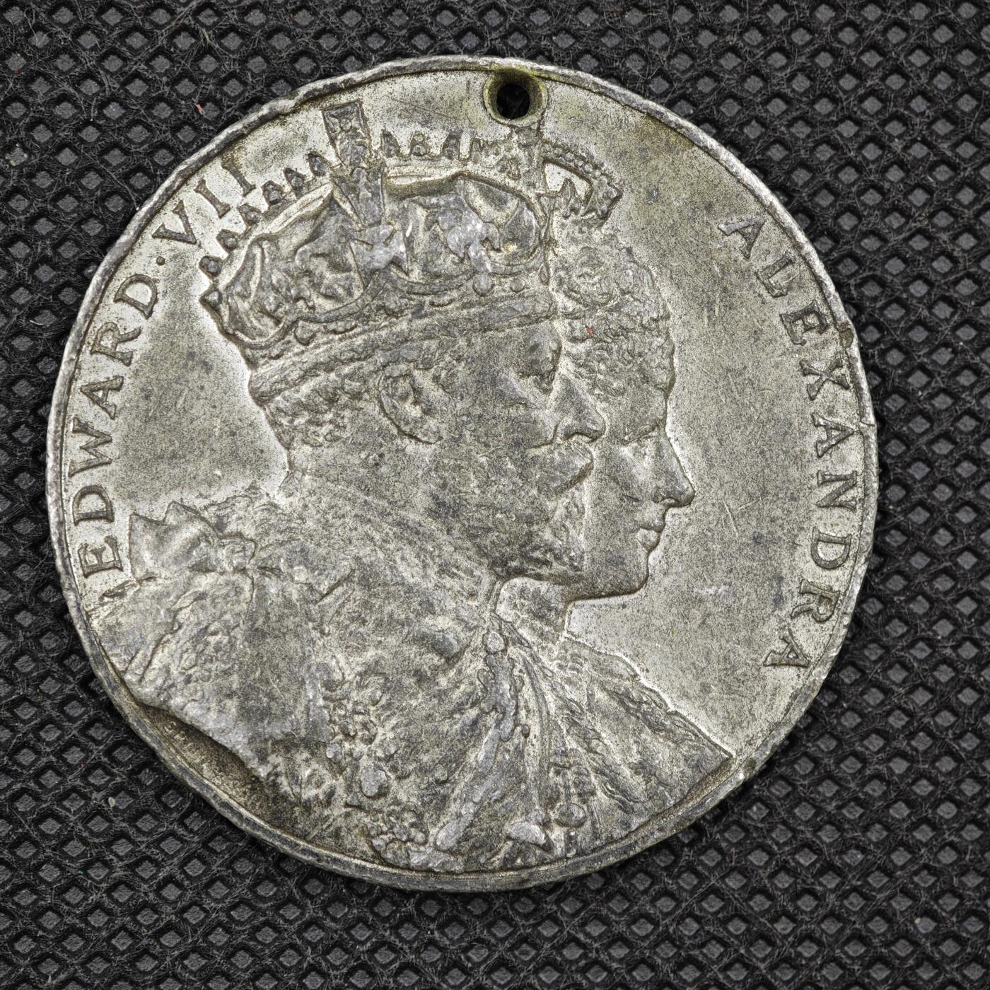 【淘币小摊】限时拍第八百一十六拍  纪念章场  满百包邮可预留两周  周一统一发货   英国1902年爱德华七世加冕纪念章直径40mm