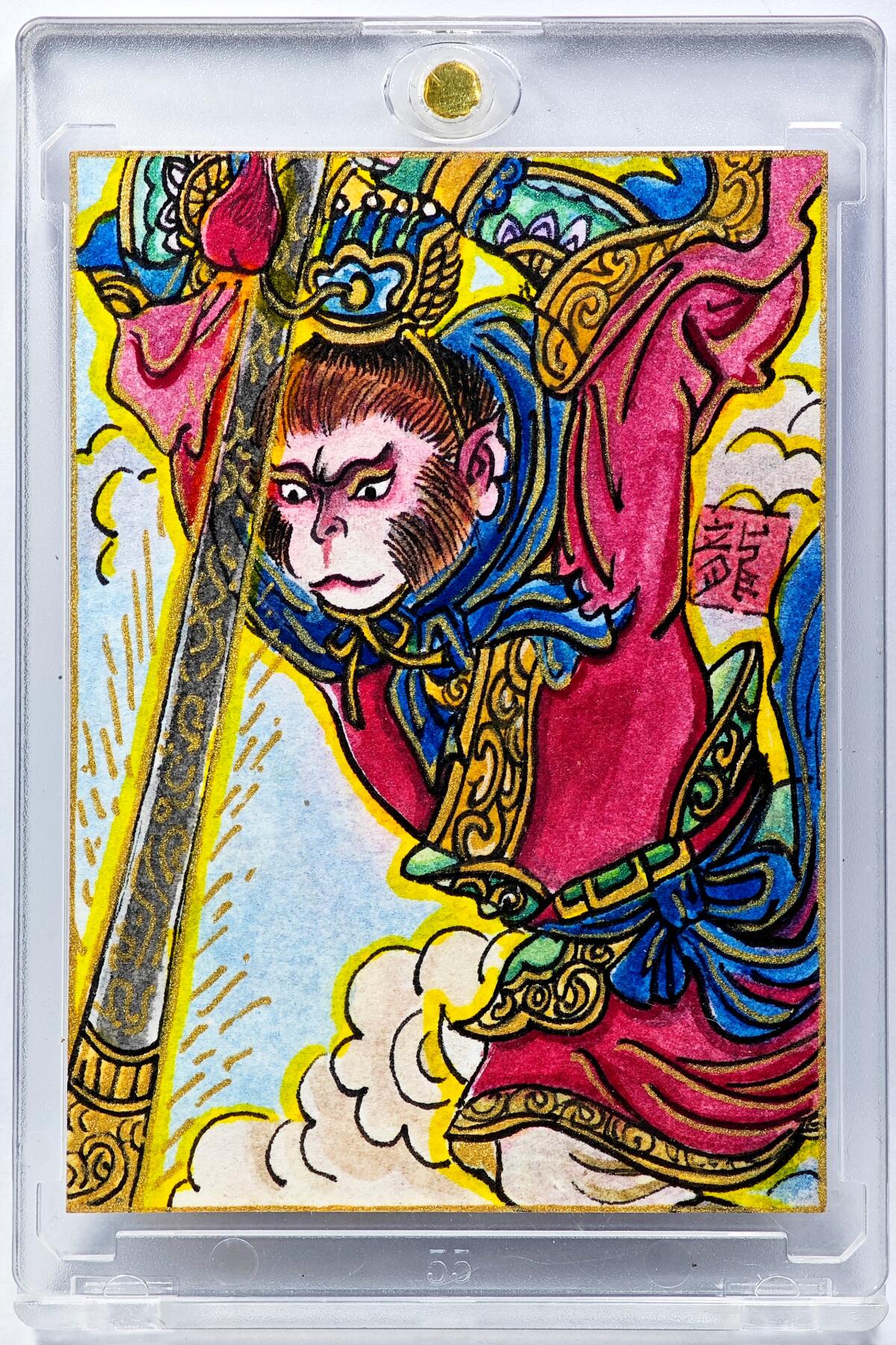 白泽拍卖卡牌手绘专场第29期（忽有故人心上过，回首山河已是秋） 2025 苏秦手绘卡 齐天大圣  苏秦亲签 卡砖封装