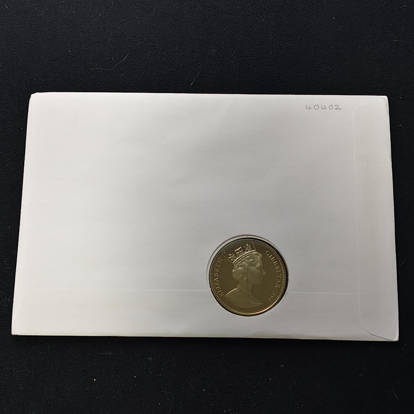 【全场包邮】纯粹捡漏拍482场（免费代拍第19场）-币封+套装+富兰克林（注意佣金） 【邮币封】直布罗陀1999年1克朗女王母亲伊丽莎白皇太后人生中的重要时刻系列婚礼克朗型纪念币邮币封