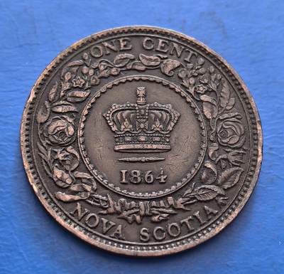 外国优质老铜币银币，周六九点倒数截拍，满百包邮，可寄存半年，喜欢朋友微信扫描二维码可直接参拍 - 极美品加拿大1864年壹分