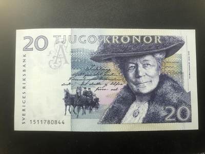 67 EPQ 1979年 新加坡鸟版20元，各版本稀有瑞典1000克朗，持续更新ing - 瑞典 1994-1995年版 20瑞典克朗 UNC