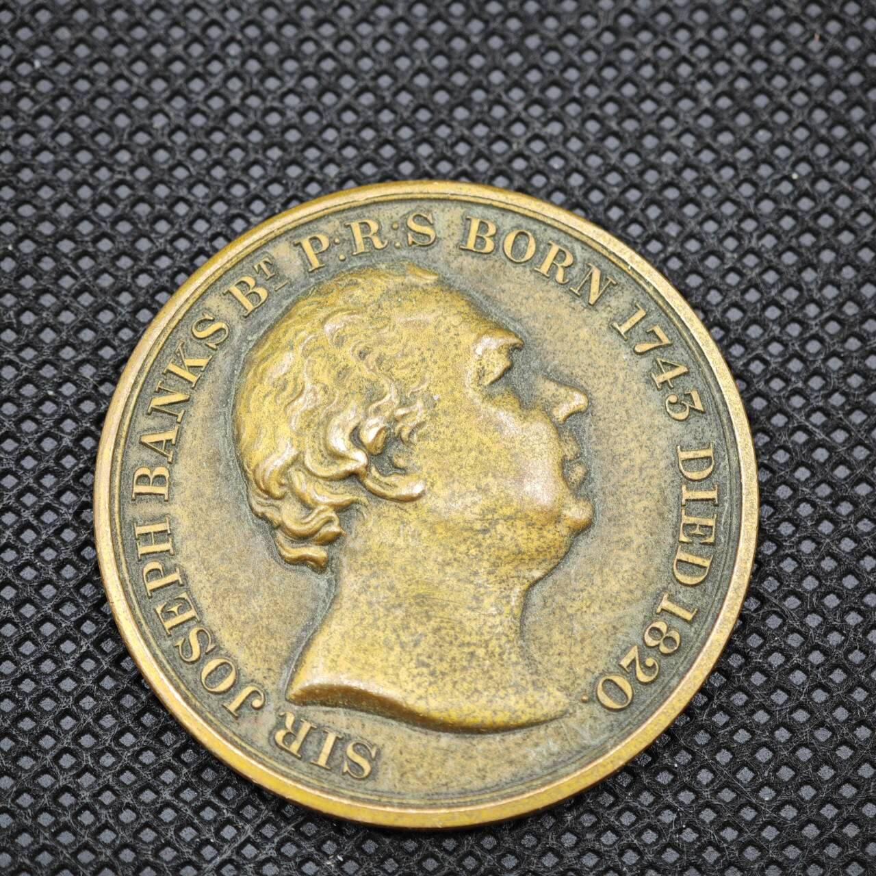 【淘币小摊】限时拍第八百一十六拍  纪念章场  满百包邮可预留两周  周一统一发货   约瑟夫·班克斯爵士植物园纪念章直径38mm