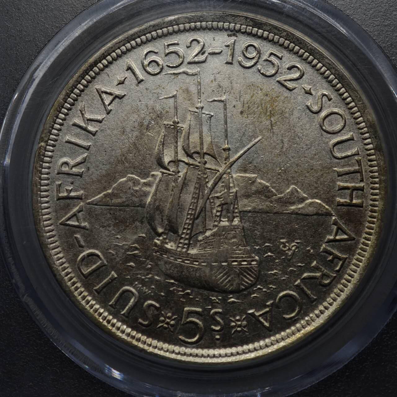 【淘币小摊】实时拍第八百一十五拍   银币套币场   满百包邮可预留二周 每周一统一发货   南非1952年开普敦300周年5先令银币28.28克500银 纯银价180