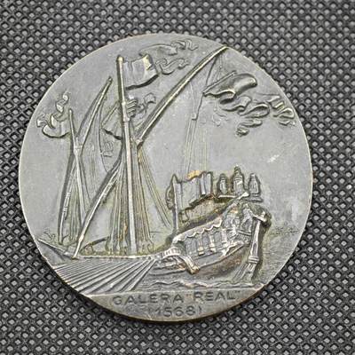 【淘币小摊】限时拍第八百一十六拍  纪念章场  满百包邮可预留两周  周一统一发货  - 1965年巴塞罗那第三届国际航海展纪念章直径51mm