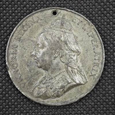 【淘币小摊】限时拍第八百一十六拍  纪念章场  满百包邮可预留两周  周一统一发货  -  英国1897年维多利亚登基60周年纪念章直径39mm