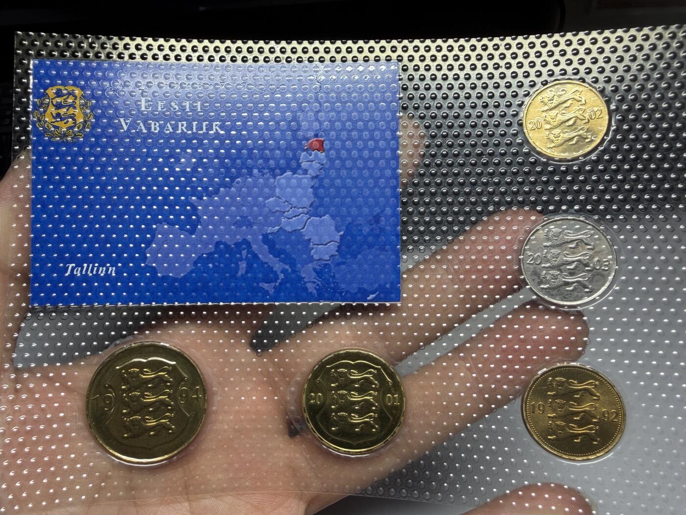 2025年集古藏今外币拍卖第十期-第10场—（总第290拍-纸币专场），本期拍完结算一次，发货时间2-3天，休息几天后继续新的一期拍卖。 1994-2003年爱沙尼亚套币一套