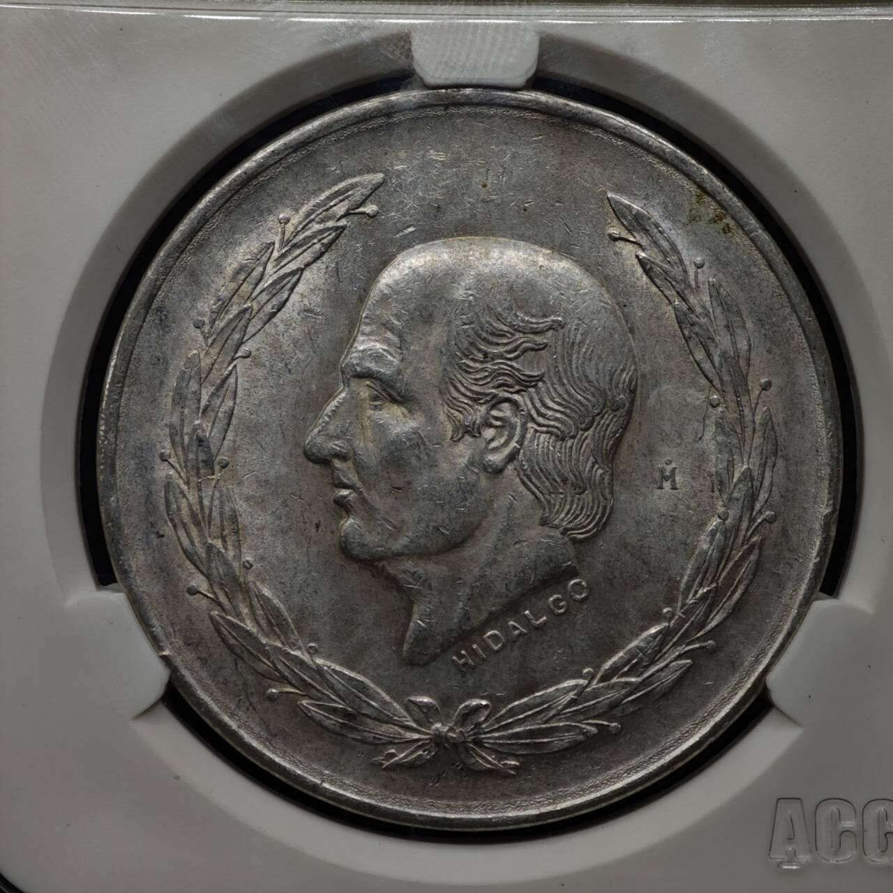 【淘币小摊】实时拍第八百一十五拍   银币套币场   满百包邮可预留二周 每周一统一发货   墨西哥1953年5比索银币 重27.77克720银 银价258