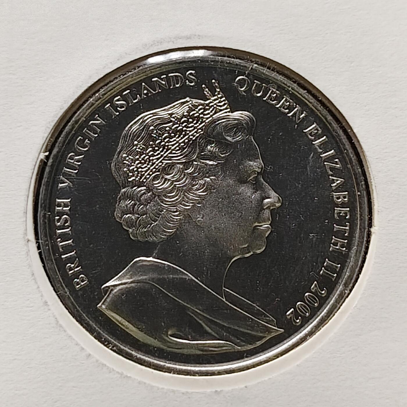 【全场包邮】纯粹捡漏拍482场（免费代拍第19场）-币封+套装+富兰克林（注意佣金） 【邮币封】英属维尔京群岛2002年1元女王登基五十周年克朗型纪念币邮币封