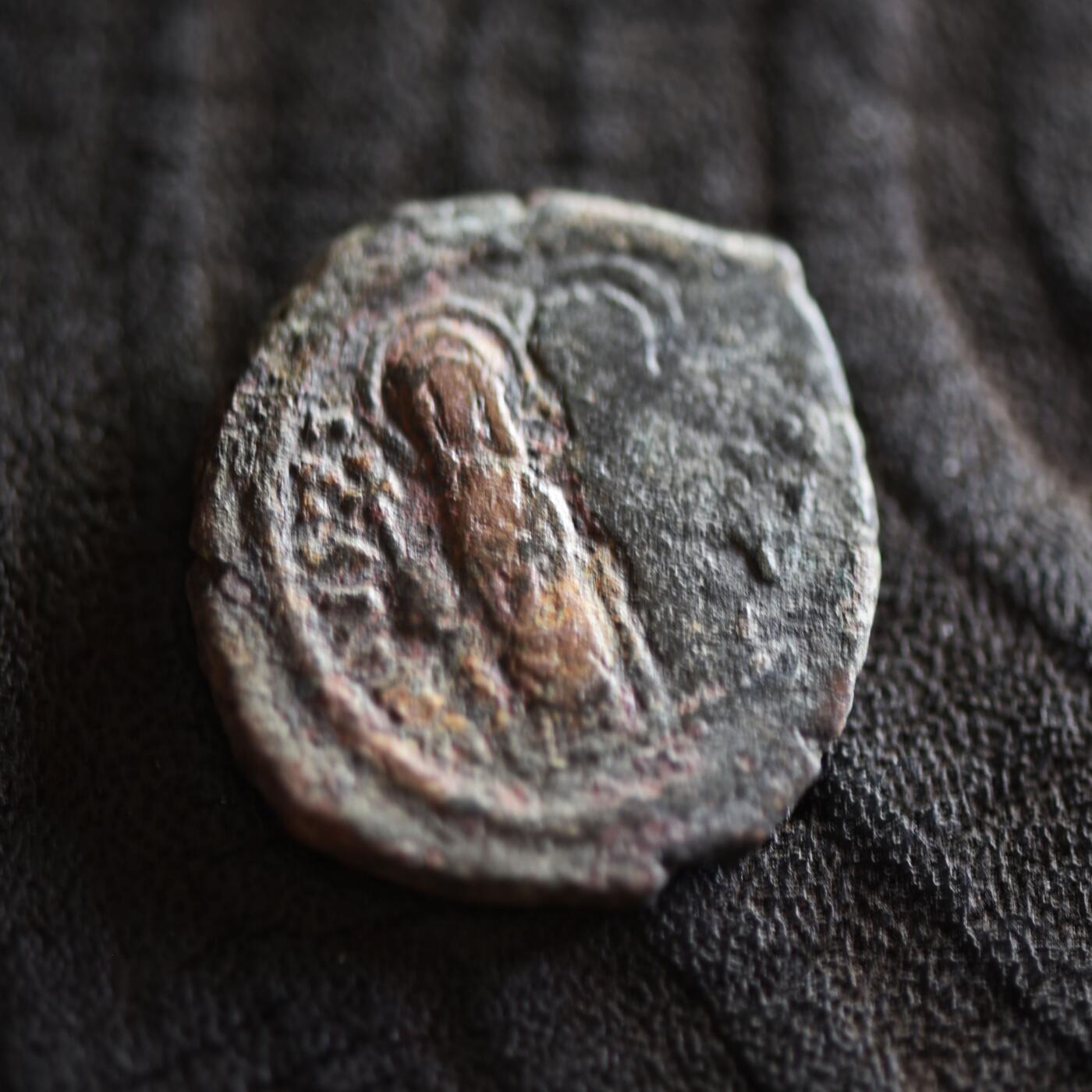 【良泉】【2025年最后一场】12月18日晚19.30点开拍！188组【直播场】西方古代钱币、丝路杂项、印章！ 公元565-578年 【拜占庭】 查士丁二世和皇后索菲亚，帖撒罗尼亚造币厂，20努米，铜币，6.01克