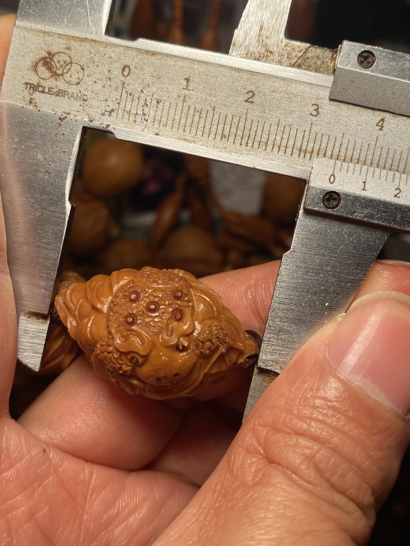 中国非物质文化遗产，苏工核雕 福利苏工核雕，纯手工雕刻，老苏工全刀工深雕，招财进宝，7星金蟾，个性十足，等待有缘人，市场无同款，尺寸2。15x3.5喜欢的来