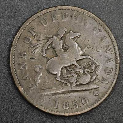 【淘币小摊】实时拍第八百一十四拍   散币场   满百包邮可预留二周 每周一统一发货   - 上加拿大1850年马剑一便士铜币代币