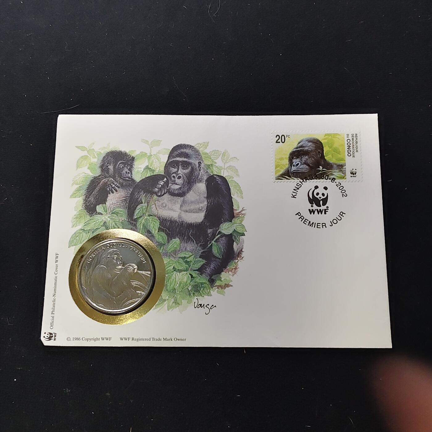 【全场包邮】纯粹捡漏拍482场（免费代拍第19场）-币封+套装+富兰克林（注意佣金） 【邮章封】WWF世界自然基金会1986年30周年‌大猩猩纪念邮章封