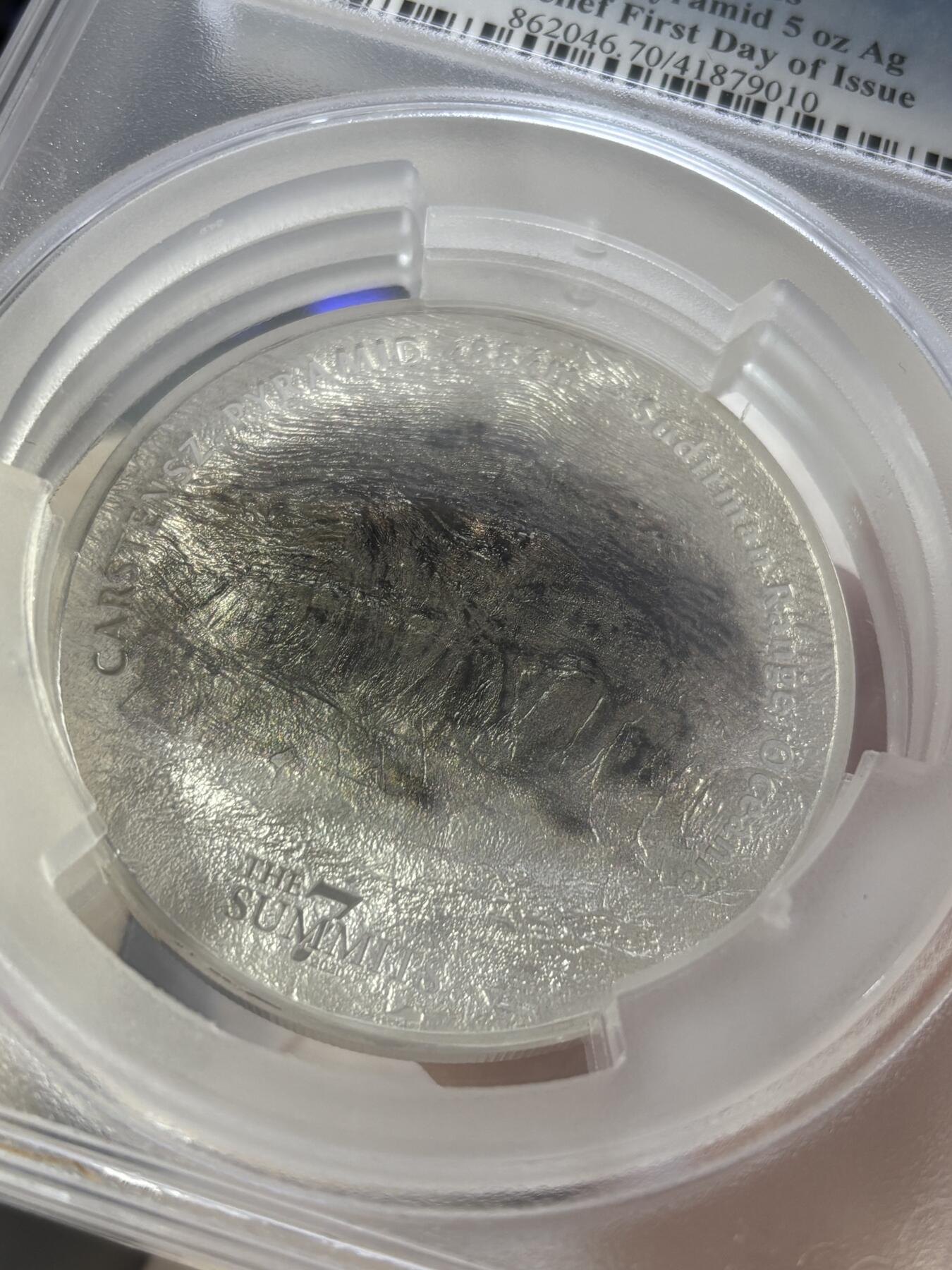 第184期拍卖 库克2020年七大峰系列查亚峰5盎司彩银币PCGS-MS70首无盒无证书，999银，发行777枚