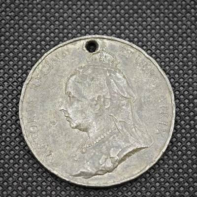 【淘币小摊】限时拍第八百一十六拍  纪念章场  满百包邮可预留两周  周一统一发货  -  英国1897年维多利亚登基60周年纪念章直径39mm