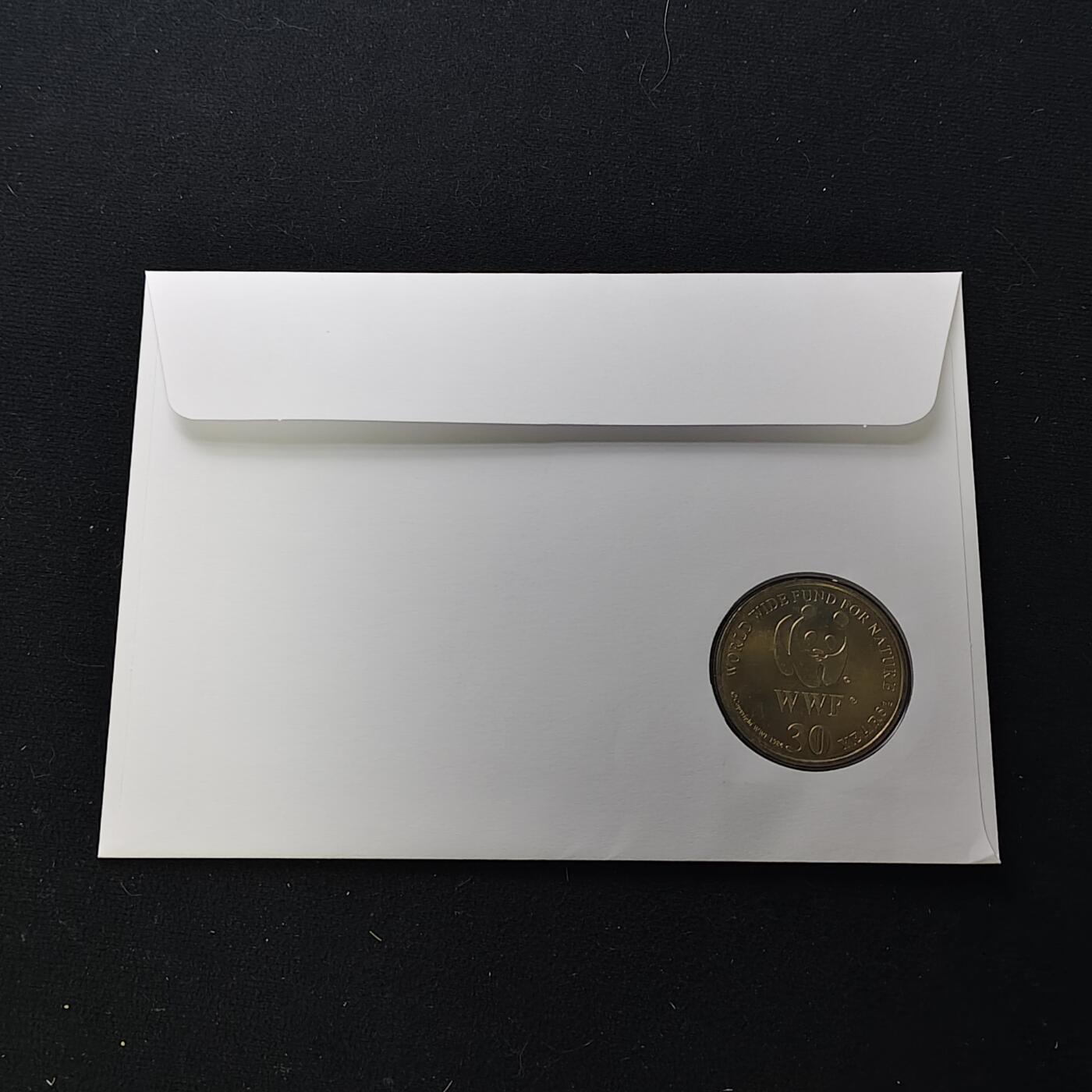 【全场包邮】纯粹捡漏拍482场（免费代拍第19场）-币封+套装+富兰克林（注意佣金） 【邮章封】WWF世界自然基金会1986年30周年‌大西洋银鲛纪念邮章封